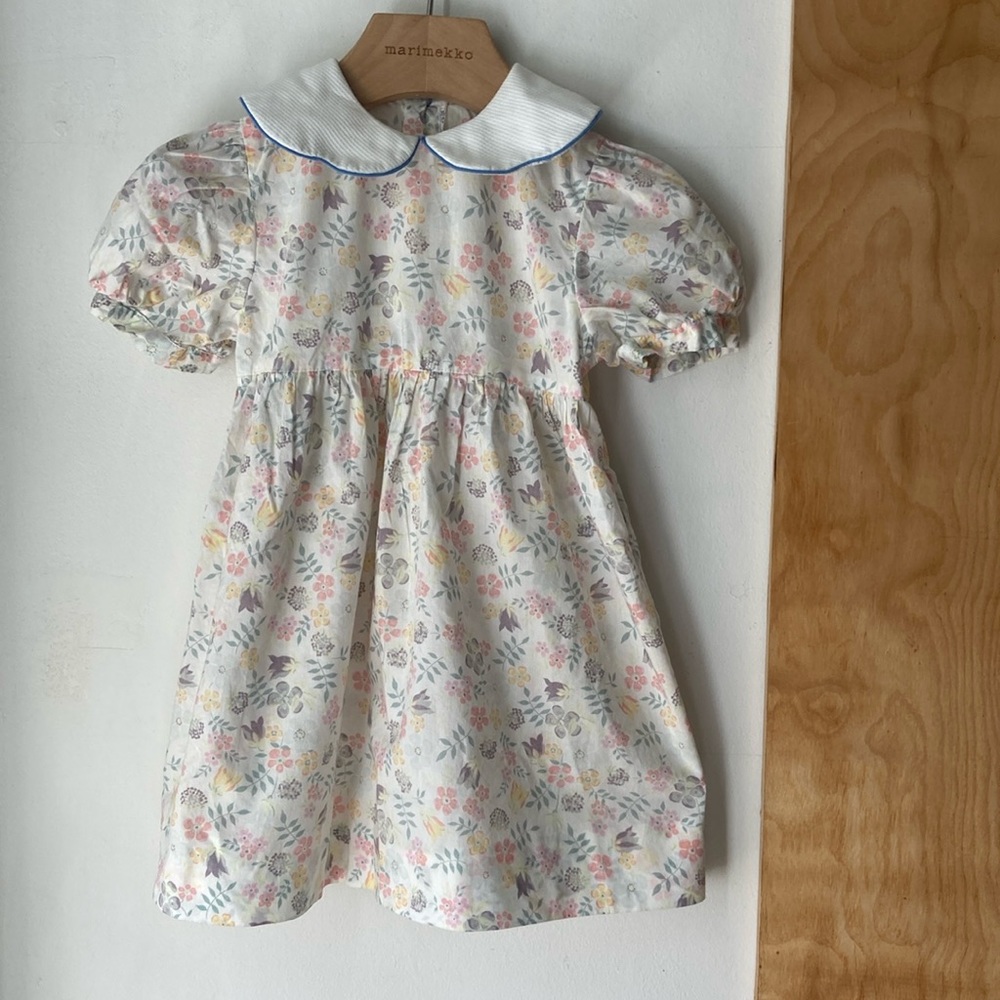 Vintage 80s 90s P’tit Bout Family pastel floral party dress frock 18 mos